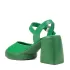 Зелени дамски сандали с платформа и широк ток 21413-4