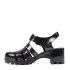 Модерни черни дамски гумени сандали с широк ток 21426-1