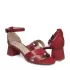 Червени дамски сандали Eliza 23136-1 със затворена пета
