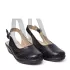 Дамски сандали със затворени пръсти 23176-1 в черно