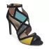 Цветни дамски елегантни сандали Eliza 23329-1 от еко велур