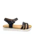 Удобни ниски дамски сандали в черно 23715-1