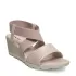 Бледо розови дамски сандали на средна платформа 23777-1