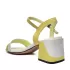 Дамски сандали Eliza с каишка при пръстите в бяло и жълто 24067-2