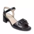 Черни дамски сандали Eliza с метален аксесоар 24074-1