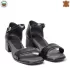 Български черни дамски сандали със затворена пета 24166-1