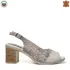 Български дамски сандали от естествена кожа в бежов цвят 24167-1