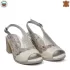 Български дамски сандали от естествена кожа в бежов цвят 24167-1