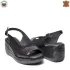 Черни български ежедневни дамски сандали на платформа 24180-1