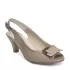 Бежови дамски елегантни лачени сандали със среден ток 28864-1