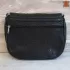 Черна малка дамска чанта от естествена кожа-шагрен 73055-1