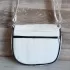 Малка бяла дамска чанта от естествена кожа 73055-22