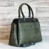 Елегантна дамска чанта в зелено и черно от еко кожа 73094-15