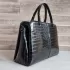 Елегантна дамска чанта от ефектна кожа в черно 73101-1
