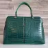 Елегантна дамска чанта от ефектна кожа в зелено 73101-5
