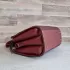 Дамска чанта от еко кожа в бордо с метален аксесоар - 75051-3