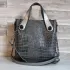 Модерна дамска чанта от еко кожа в сив цвят - 75052-2