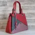 Дамска ежедневна чанта от еко кожа в червено и розово - 75053-7