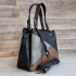 Дамска ежедневна чанта от еко кожа в черно и кафяво - 75053-1
