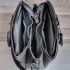Кокетна сива дамска чанта с кръгли дръжки 75056-2