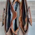 Кокетна дамска чанта в цвят таба с кръгли дръжки 75056-7