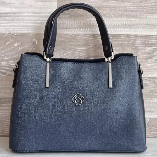 Малка елегантна дамска чанта в син цвят 75057-2