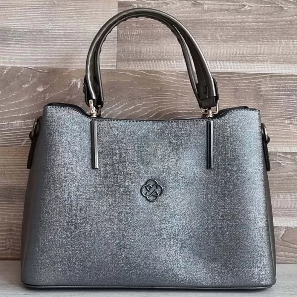 Малка елегантна дамска чанта в цвят графит 75057-4