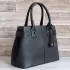 Черна дамска елегантна чанта от еко кожа шагрен 75059-1