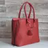 Голяма ежедневна дамска чанта от червена еко кожа шагрен 75068-4