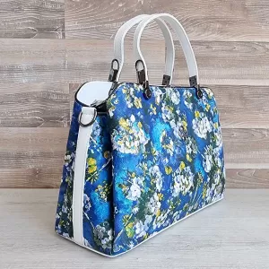 Цветна елегантна дамска чанта с принт на цветя 75078-10