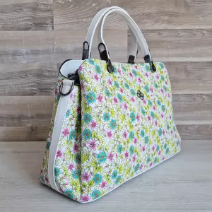 Цветна елегантна дамска чанта с принт на цветя 750...
