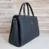 Черна елегантна дамска чанта с твърда структура 75079-1
