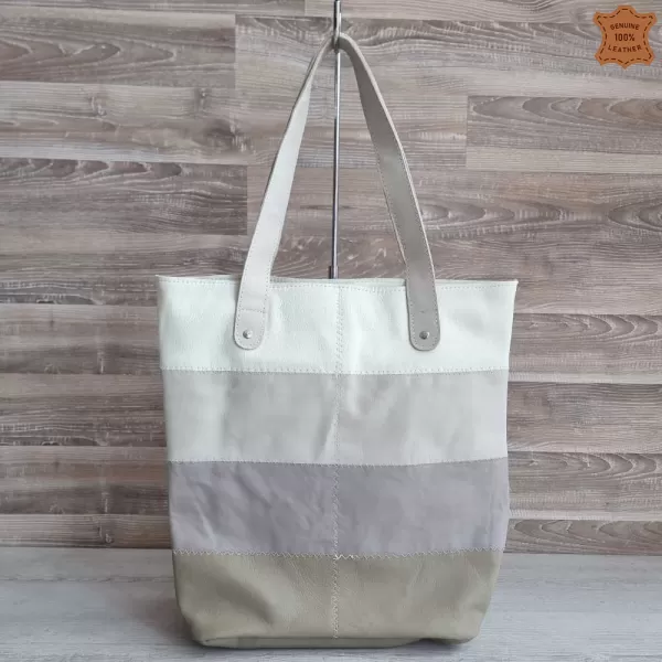 Дамска чанта тип торба от естествена кожа 75082-4