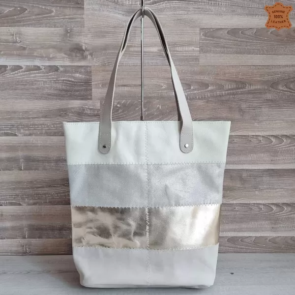 Дамска чанта тип торба от естествена кожа 75082-6