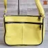 Дамска чанта от естествена кожа в жълт цвят 75083-...