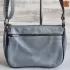 Дамска чанта от естествена кожа в сив цвят 75083-5...