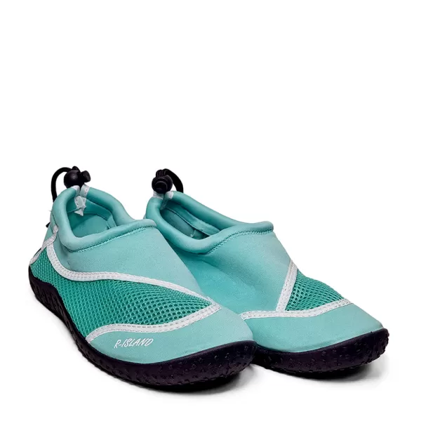 Дамски аква обувки от текстил в цвят мента 62442-3