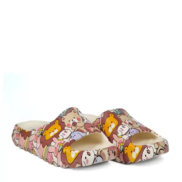 Цветни дамски чехли с модерен принт 62463-1
