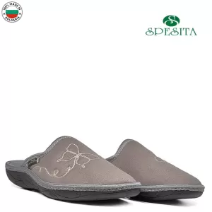 Дамски домашни пантофи SPESITA 52103-1 в сив цвят...