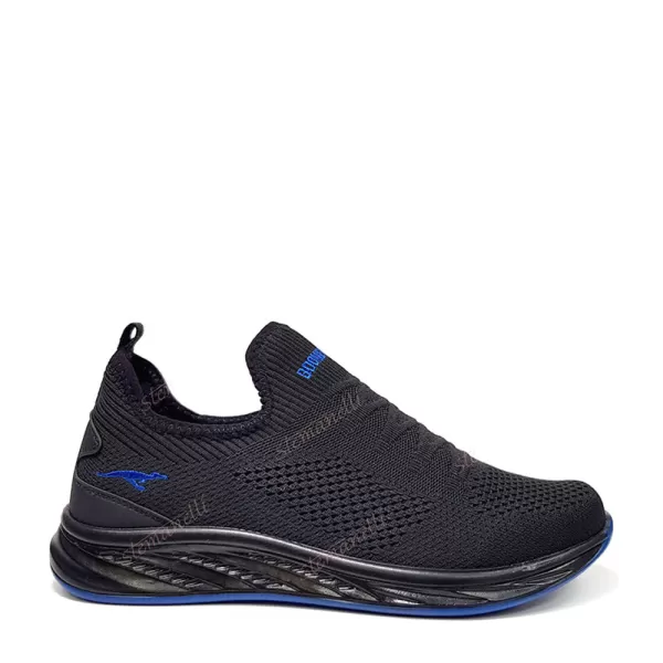 Мъжки маратонки тип чорап в черно и синьо 35099-2