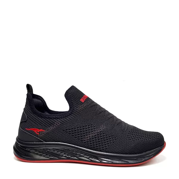 Мъжки маратонки тип чорап в черно и червено 35099-3