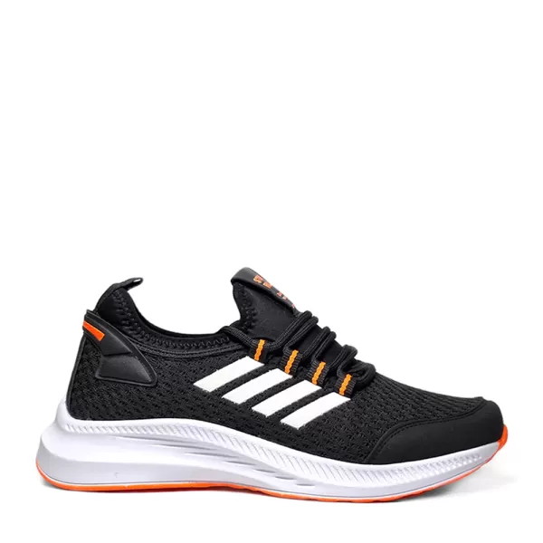 Мъжки маратонки в черно и оранжево 35100-2