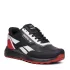 Мъжки маратонки в черно, бяло и червено с връзки - 35155-4