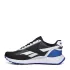Мъжки маратонки в черно, бяло и синьо с връзки - 35155-3