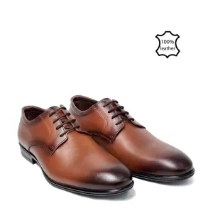 Мъжки елегантни обувки в кафяв цвят 13174-2