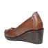 Кафяви дамски обувки с деколте на платформа 21070-4