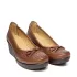 Кафяви дамски обувки с деколте на платформа 21070-4