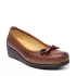 Кафяви дамски обувки с деколте от еко кожа 21074-4