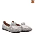 Ниски дамски летни обувки в бяло от естествена кожа 21184-1