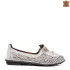 Ниски дамски летни обувки в бяло от естествена кожа 21184-1